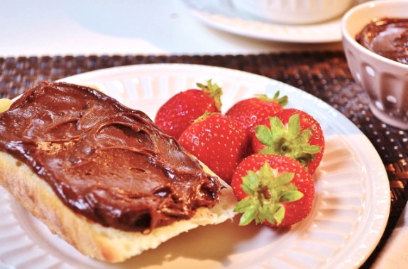 nutella-maison et fraises