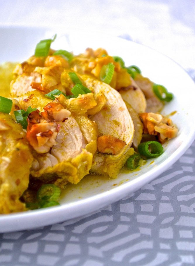 CHICKEN WITH HAZELNUTS, HONEY AND ROSE WATER