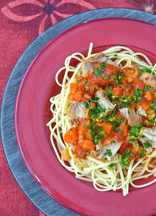 Palette de veau façon osso buco à l'orange