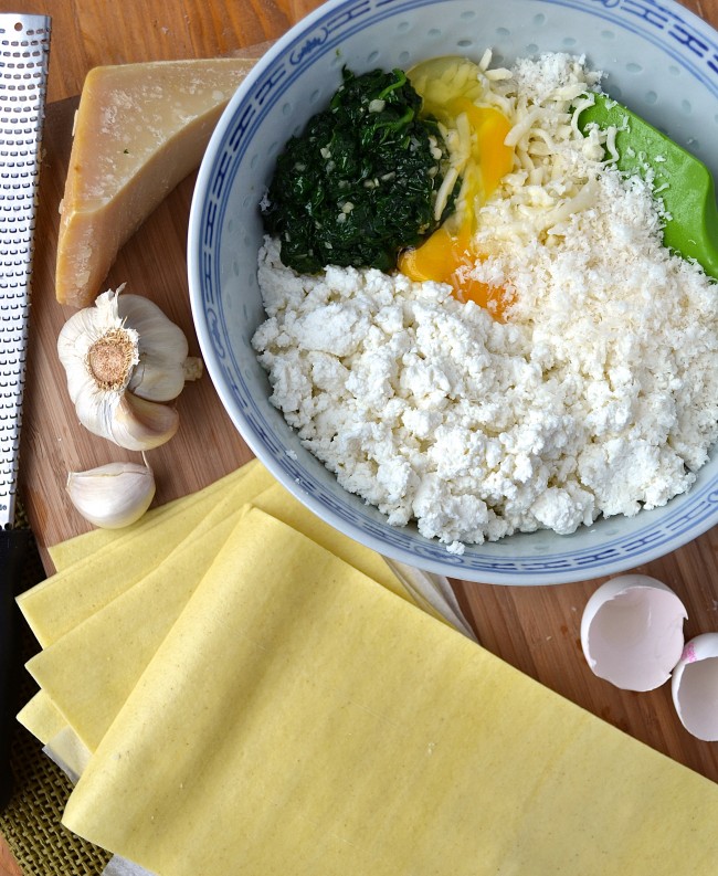 Roulades de lasagne à la ricotta et aux épinards