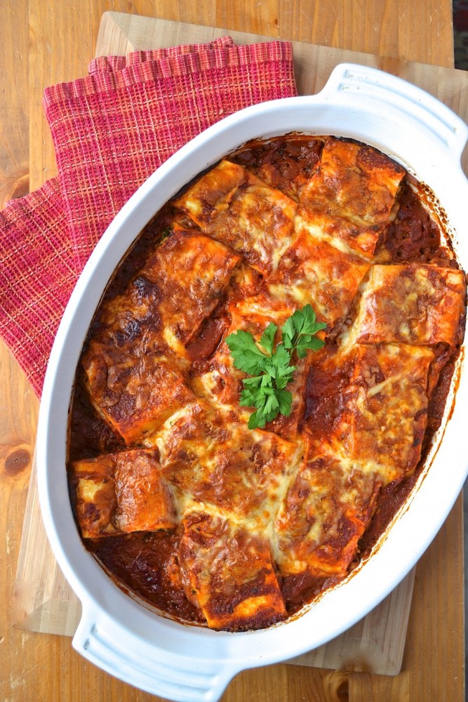 Lasagnes roulées à la ricotta et aux épinards