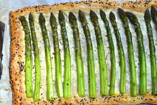 tarte feuilletée asperges et fromage - Asparagus and cheese pie