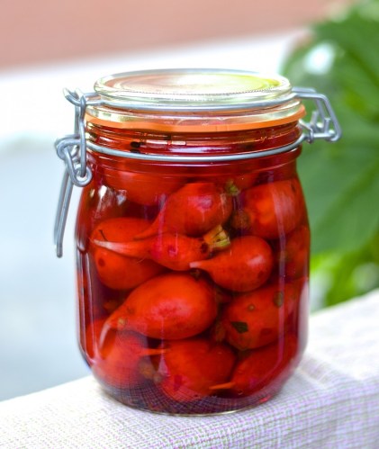 Pickles de radis (radis marinés) - pickled radishes