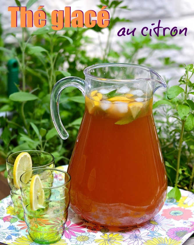 Thé glacé au citron - Lemon iced tea